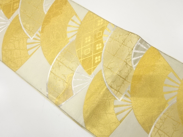 JAPANESE KIMONO / ANTIQUE FUKURO OBI / SILK / WOVEN CLASSICAL PATTERN